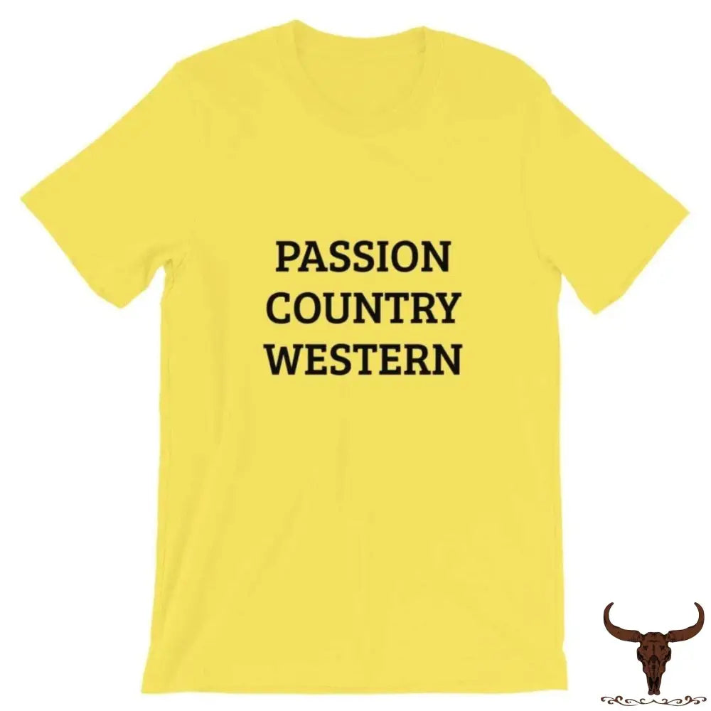 Aanpasbaar Westelijk Unisex T-Shirt Geel / S