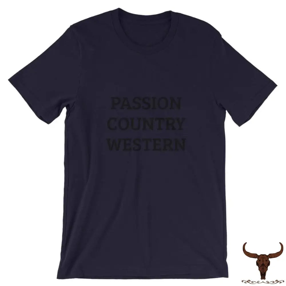 Aanpasbaar Westelijk Unisex T-Shirt Marineblauw / Xs