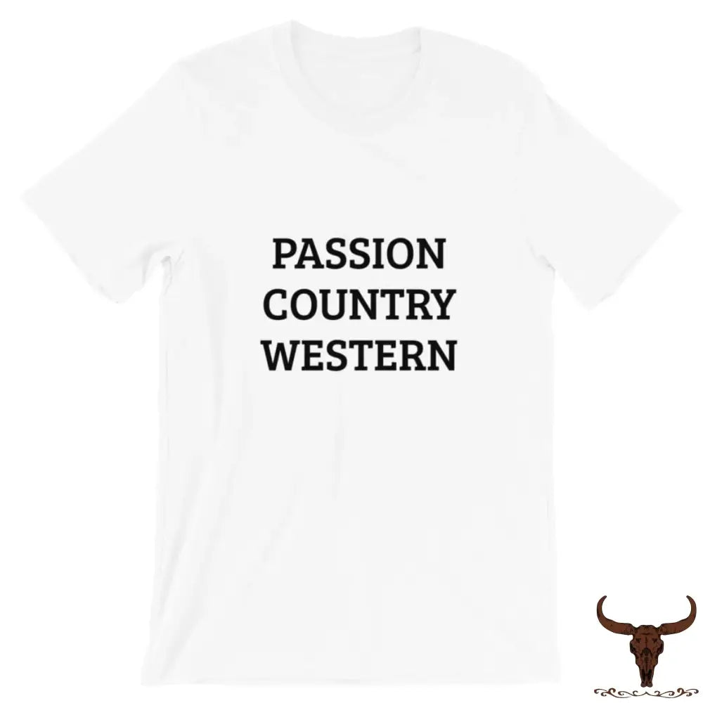 Aanpasbaar Westelijk Unisex T-Shirt Wit / Xs
