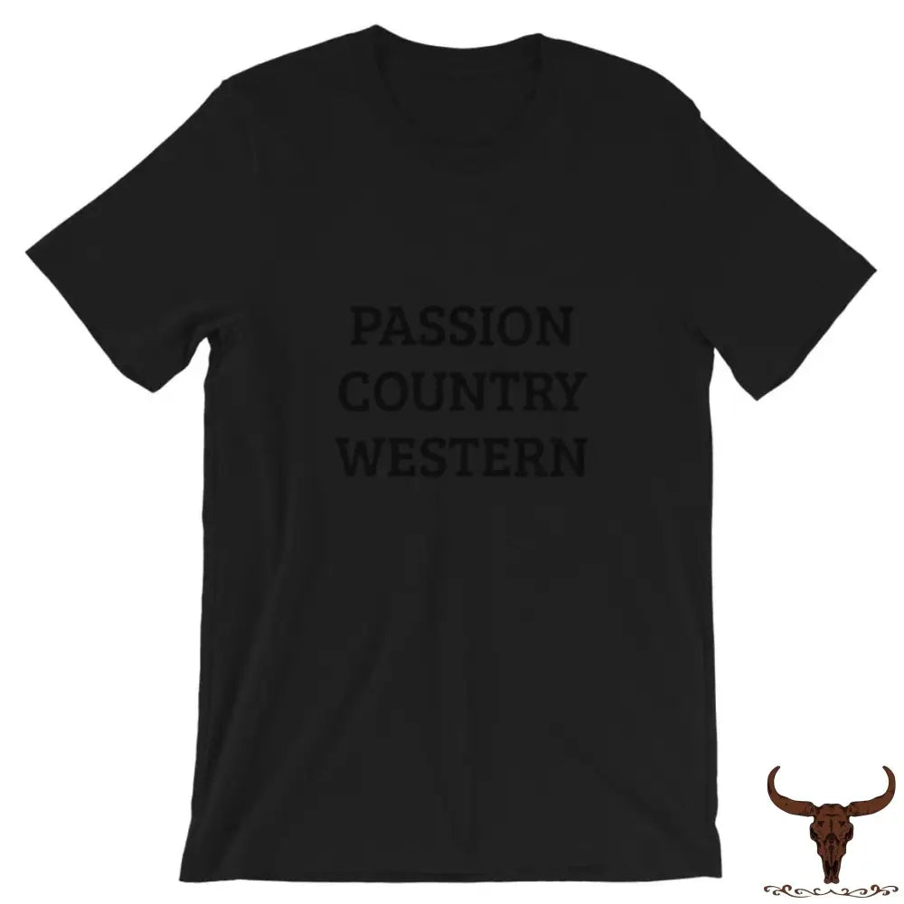 Aanpasbaar Westelijk Unisex T-Shirt Zwart / Xs